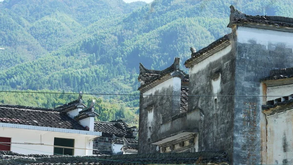 Der Schöne Traditionelle Chinesische Dorfblick Mit Klassischer Architektur Und Frischen — Stockfoto