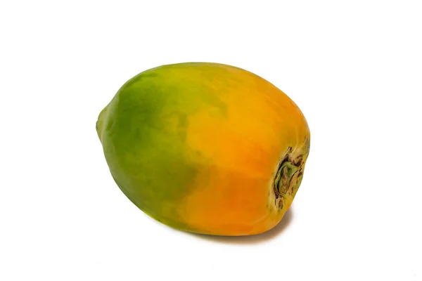 Papaya Fresca Frutas Exóticas Sobre Fondo Blanco Aislado —  Fotos de Stock