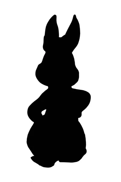 Hare Silhouette Isolated White Background Design Use Symbol 2023 — Fotografia de Stock