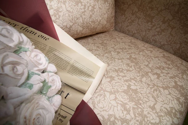 Mazzo Marshmallow Confezionato Carta Artigianale Zephyr Fiori Rosa Primo Piano — Foto Stock