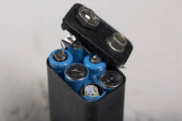 Rifiuti Batterie Batterie Accumulatori Smaltimento Riciclaggio Rifiuti Pericolosi — Foto Stock