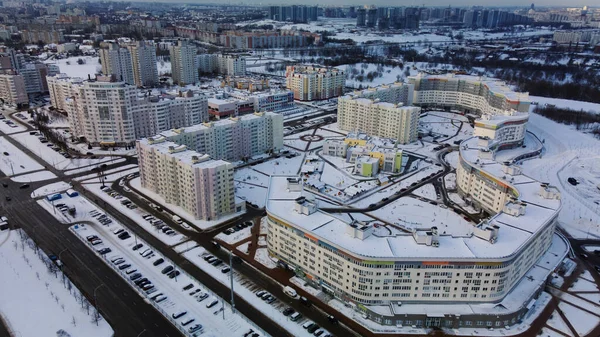 Строительство Современной Городской Застройки Строящиеся Высотные Здания Строительные Краны Строительная — стоковое фото