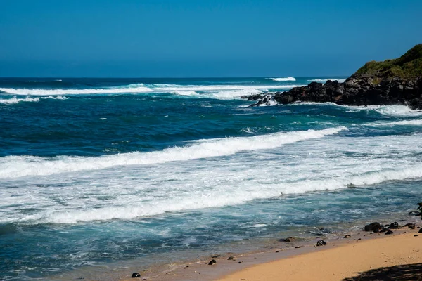 Maui Hawai Una Hermosa Vista Del Océano Pacífico Con Olas — Foto de Stock