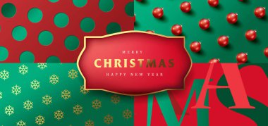  Mutlu Noel arkaplan paketleme tasarımı