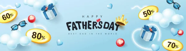 Father Day Sale Banner Background Father Day Calligraphy Gift Item — Stock Vector