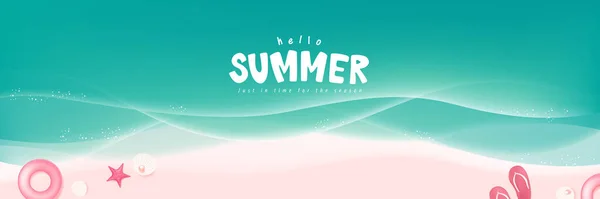Tropical Summer Background Layout Banner Design — Διανυσματικό Αρχείο