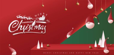 Mutlu Noeller stüdyo masa odası ürün sergisi şirin cüceler ve Noel için şenlikli süslemeler