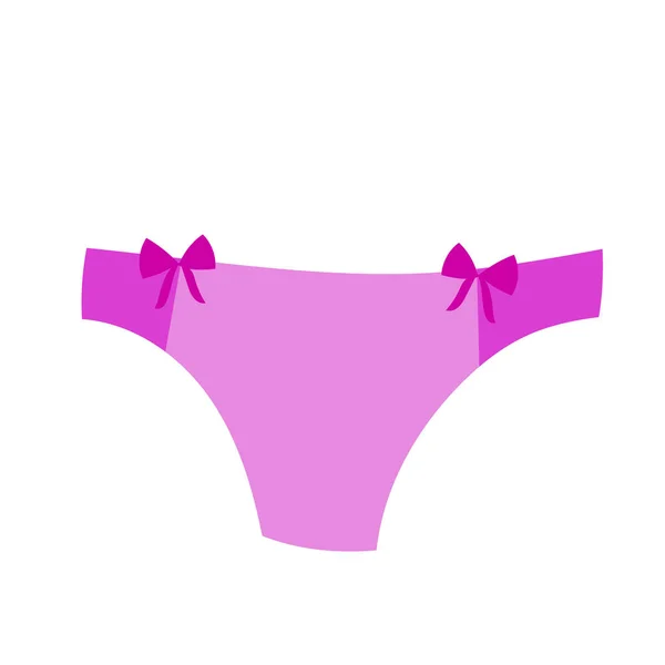 Donne lingerie elegante. Pantaloni viola. Moderna biancheria intima femminile colorata. — Vettoriale Stock