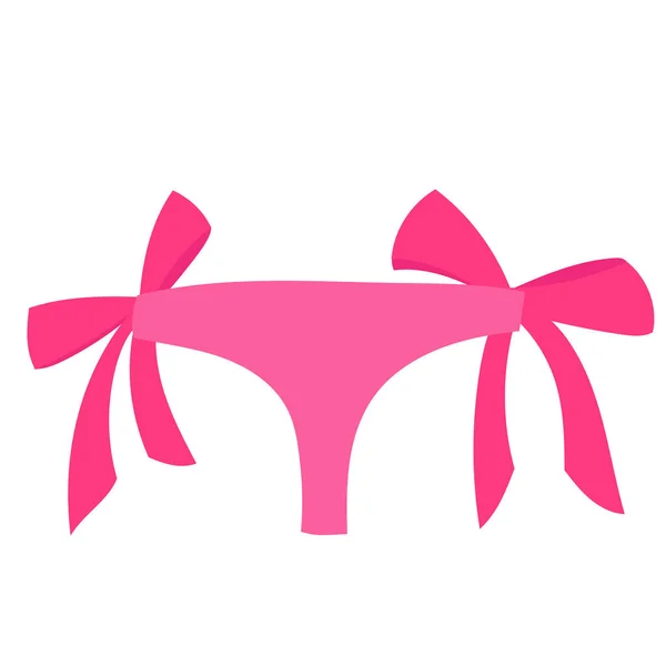 Vrouwen elegante lingerie. Roze Panties.Modern kleurrijk vrouwelijk ondergoed. — Stockvector