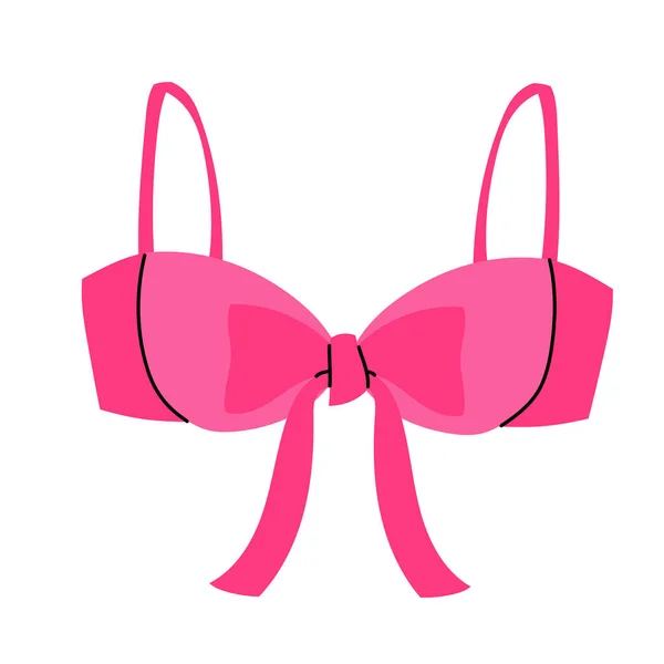 Vrouwen elegante lingerie.Pink Bra.Moderne kleurrijke vrouwelijke ondergoed. — Stockvector