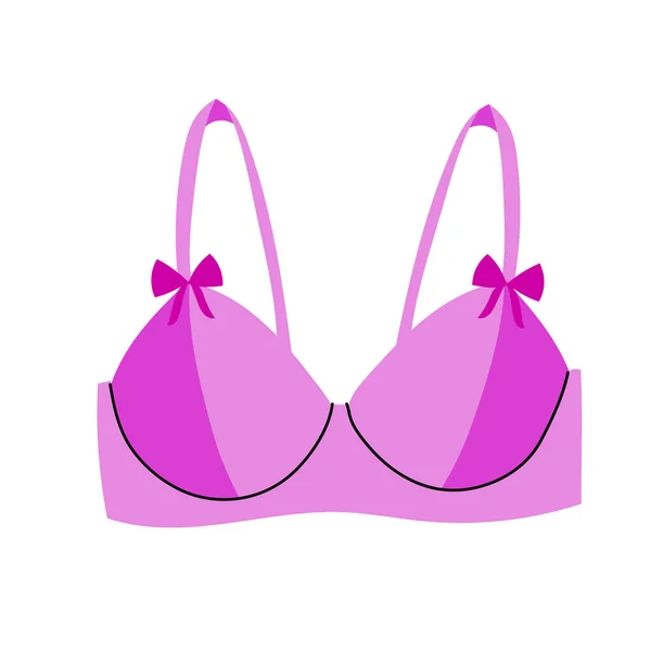 Kvinnor elegant lingerie.Purple Bra.Modern färgglada kvinnliga underkläder. — Stock vektor