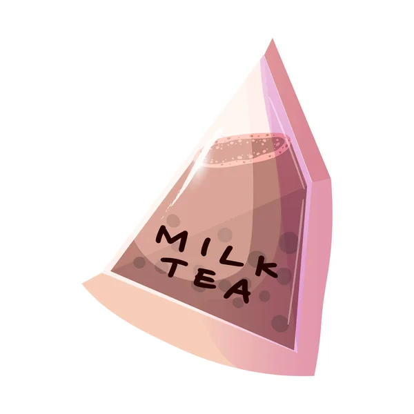 Söta Läckra Drycker Med Mjölk Smaker Japanska Kawaii Stil Vector — Stock vektor