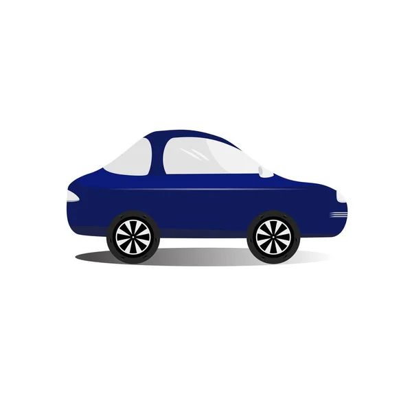 Esporte Carro Elétrico Azul Cor Ícone Clipart Desenho Animado Elemento — Vetor de Stock