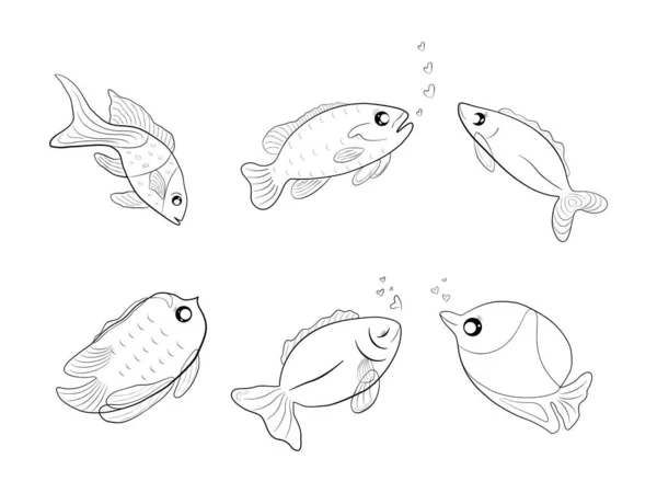 Small fish sketch icon., Stock vector