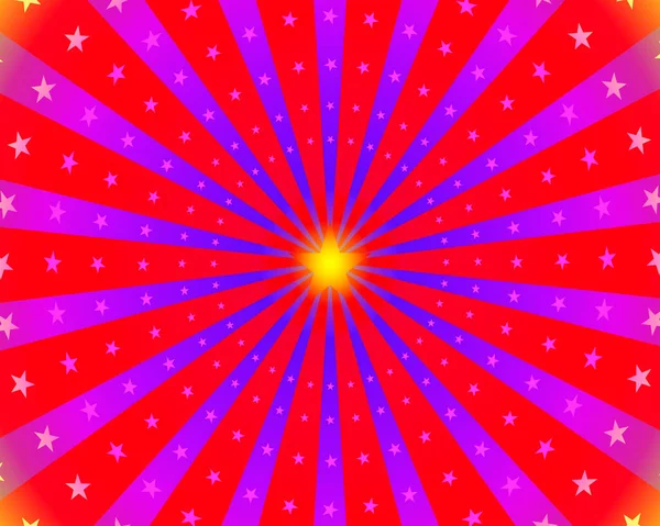 Зоряний Сонячний Вибух Фрактального Освітлення Райдужний Промінь Блискучий Вибух Святкують Векторна Графіка