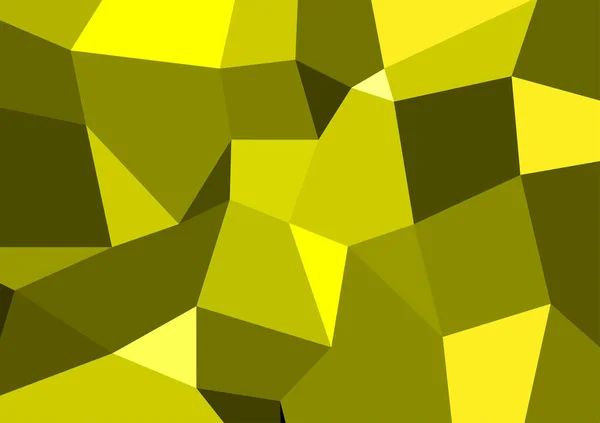 Arte Digital Diseño Gráfico Cristal Amarillo Polígono Abstracto Fondo Textura — Vector de stock