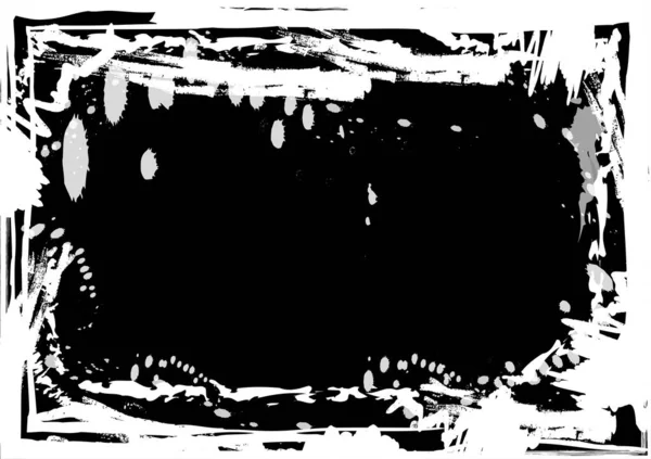 Привіт Літо Гранж Пляма Чорнила Художня Рамка Абстрактний Фон Векторні — стоковий вектор