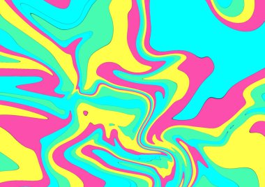 Abstract background distortion liquid paint curve organic multicolored template backdrop surface material graphic design illustratio