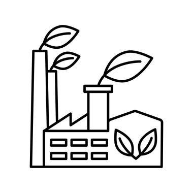 Karbon nötr. CO2 geri dönüşüm simgesi. Eko fabrikasının sembolü. Ağ sıfır karbon ayak izi. Hava kirliliği yok. Düzenlenebilir felç. Vektör