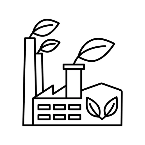 Углеродно Нейтральный Значок Переработки Co2 Символ Экологического Завода Чистый Нулевой — стоковый вектор