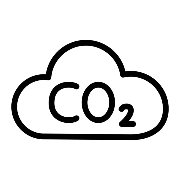 Nube Gas Co2 Icono Co2 Reducción Emisiones Gases Carbono Vector — Vector de stock