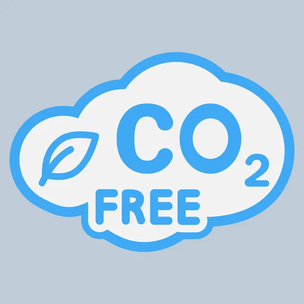 Nube Gas Co2 Icono Libre Co2 Símbolo Fórmula Dióxido Carbono — Vector de stock