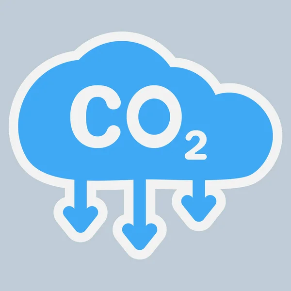 Nube Gas Co2 Icono Co2 Símbolo Fórmula Dióxido Carbono Concepto — Vector de stock