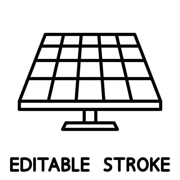 Ikona Solárního Panelu Alternativní Energetický Průmysl Obnovitelná Čistá Energie Výroba — Stockový vektor