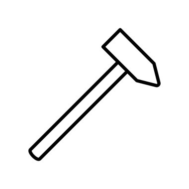 Hummer. Tamir aleti. Hummer kullanmanın simgesi. Vektör