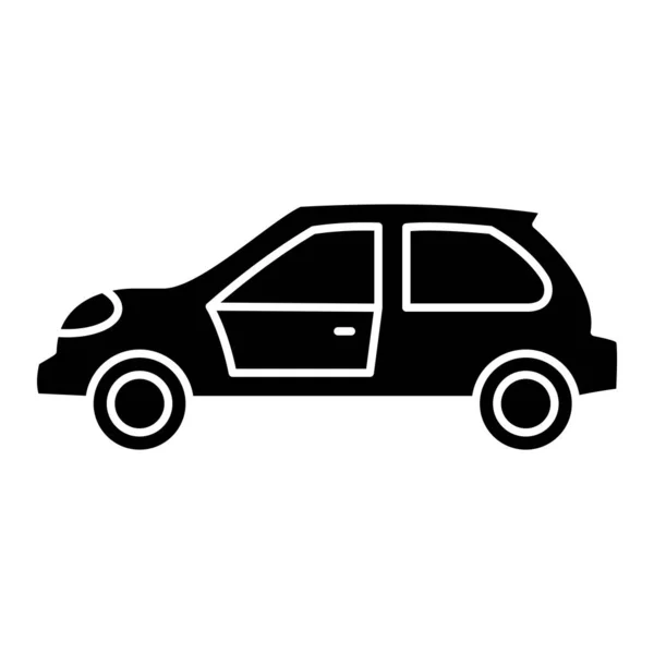 Coupe Car Silhouette Simple Vehicle Line Icon Automotive Glyph Vector — Stock Vector