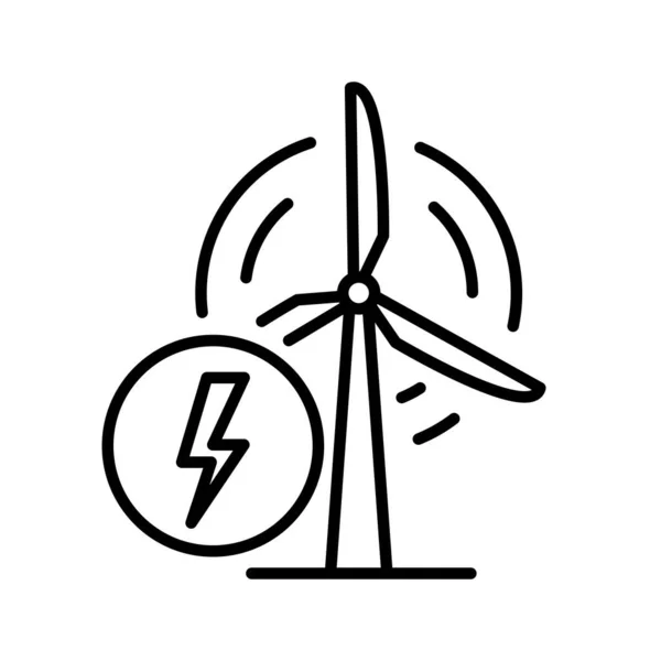 Вітрова Електростанція Вітрова Турбіна Стала Альтернативна Енергія Відновлювана Чиста Енергія — стоковий вектор