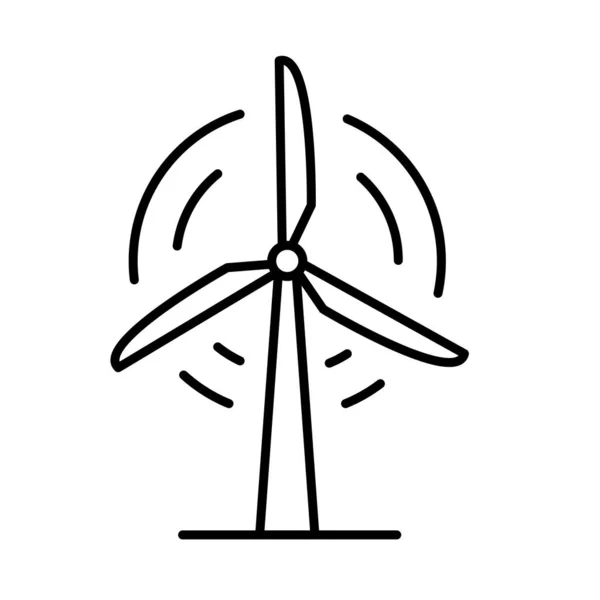 Вітрова Електростанція Вітрова Турбіна Стала Альтернативна Енергія Відновлювана Чиста Енергія — стоковий вектор