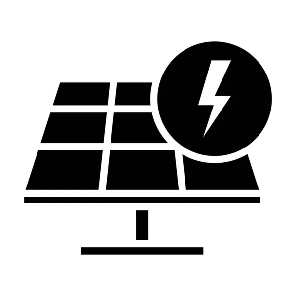 Піктограма Сонячної Панелі Альтернативна Енергетика Відновлювана Чиста Енергія Виробництво Електроенергії — стоковий вектор