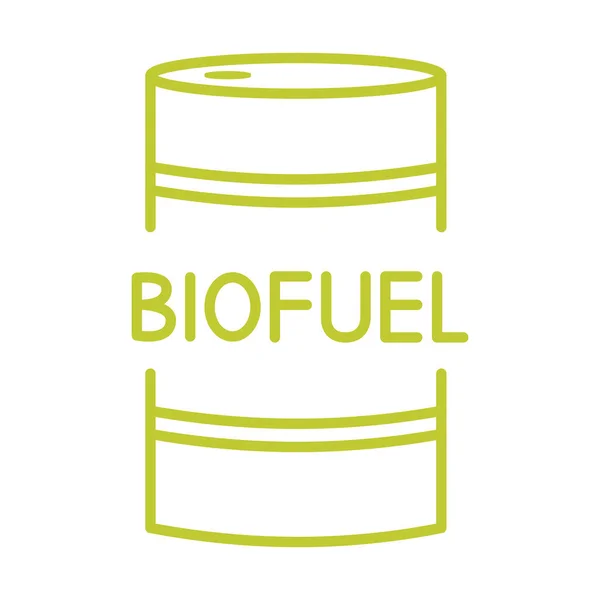 Fass Mit Biokraftstoffen Biomasse Energiekonzept Barrel Mit Umweltfreundlichem Kraftstoff Alternative — Stockvektor