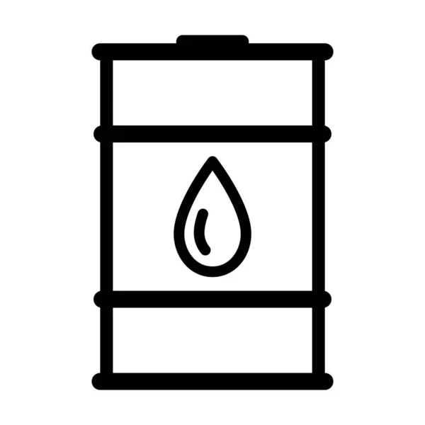 Barrel Mit Treibstoffen Fass Mit Öltropfen Logo Ölvorräte Gallone Brennstoff — Stockvektor