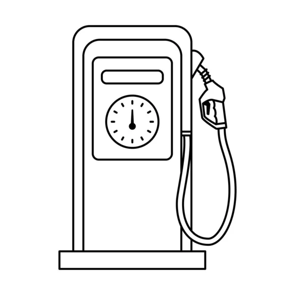 Attrezzature Distributori Benzina Gasolio Benzina Icona Dell Ugello Pompa Benzina — Vettoriale Stock