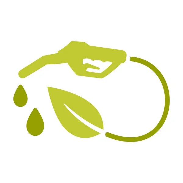 Насос Биотопливом Растущий Зеленый Лист Символизирующий Экологичность Экологическое Биотопливо Вектор — стоковый вектор