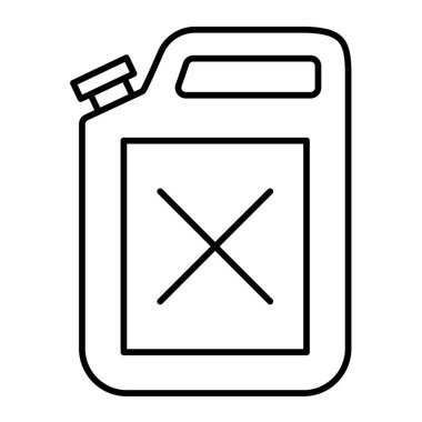 Yakıt bidonu ikonu. Hat yakıt bidonu web tasarımı için. Vektör