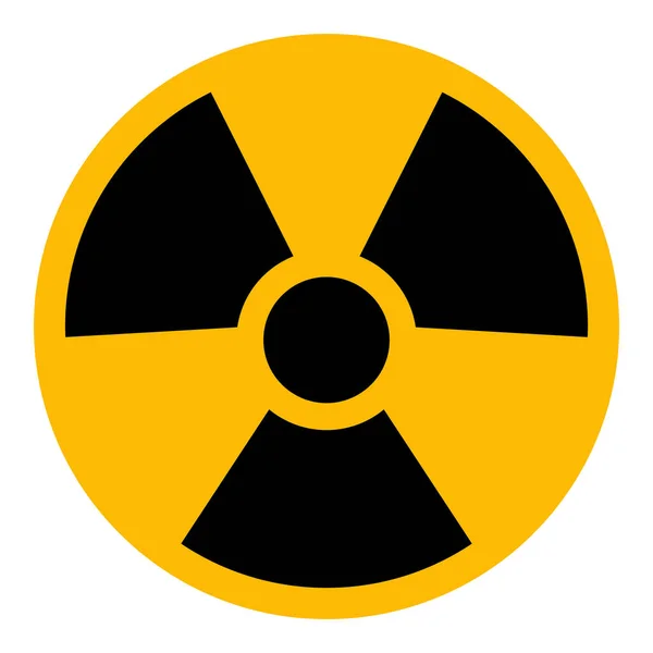 Sinal Perigo Radioactivo Nuclear Sinal Tóxico Símbolo Aviso Zona Radioactiva — Vetor de Stock