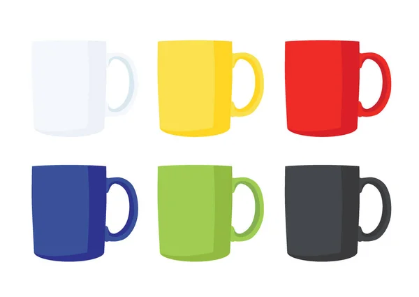 Φλιτζάνι Καφέ Πολλαπλών Χρωμάτων Και Πολλά Φλιτζάνια Καφέ Πολλαπλών Χρώμα — Φωτογραφία Αρχείου