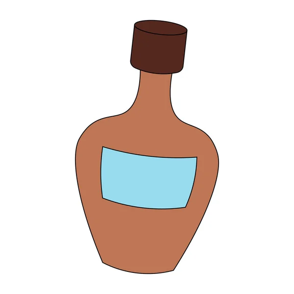 Egy elemes üveg. Rajzolj illusztráció színben — Stock Vector