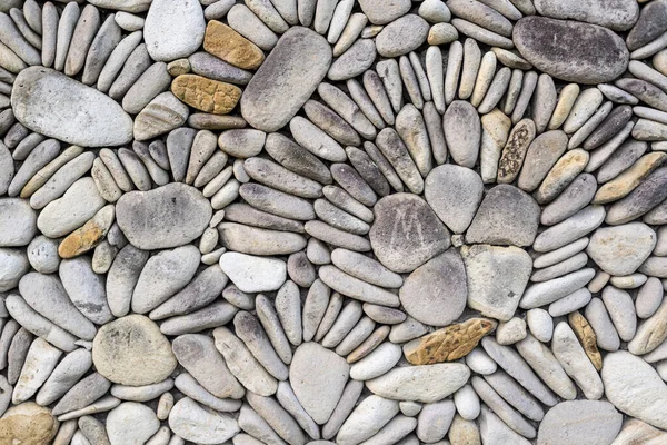 Parede Pavimentada Com Pedras Com Elementos Flores — Fotografia de Stock