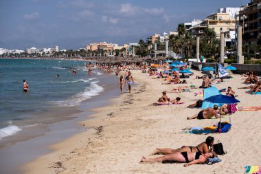 El Arenal Plajı, Llucmajor, Mallorca, Balearic Adaları, İspanya
