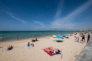 El Arenal Plajı, Llucmajor, Mallorca, Balearic Adaları, İspanya