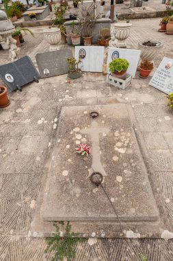 Yerde yatar, Sencelles mezarlığı, Mallorca, Balearic Adaları, İspanya