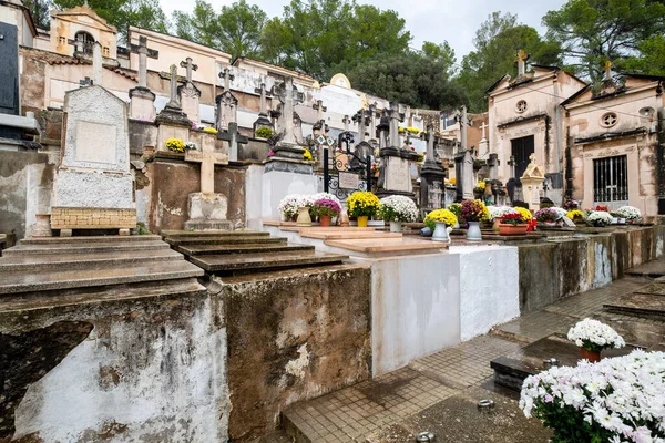 Муниципальное Кладбище Генуи Балеарские Острова Испания — стоковое фото
