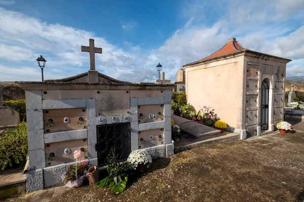 Похоронные Пантеоны Кладбище Consell Майорка Балеарские Острова Испания — стоковое фото