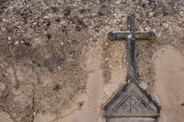 Stele Lapidaria Sul Muro Cimitero Montuiri Maiorca Isole Baleari Spagna — Foto Stock