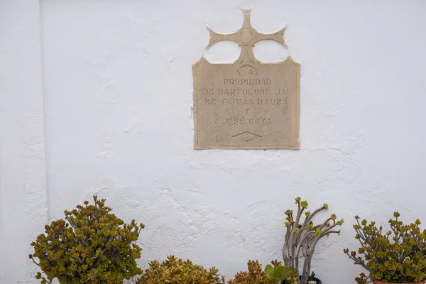 Grafsteen Sencelles Begraafplaats Mallorca Balearen Spanje — Stockfoto