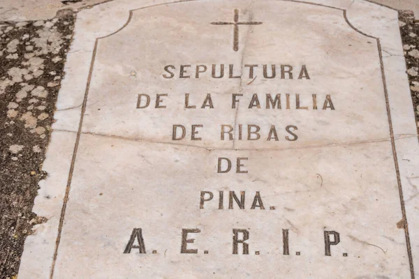 Погребение Семьи Рибас Пина Кладбище Пина Майорка Балеарские Острова Испания — стоковое фото